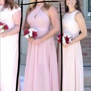 Blush Pink Bridesmaid Gown